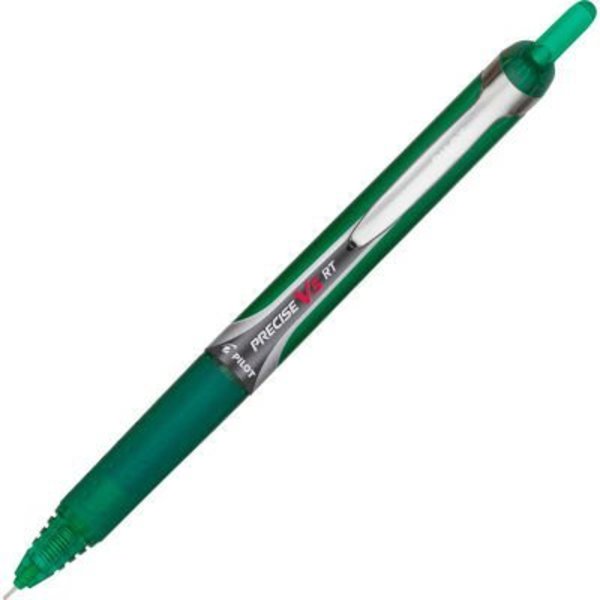 Pilot Pilot® Precise V5 RT Rolling Ball Retractable Pen, Extra Fine, 0.5mm, Green Barrel/Ink 26065
